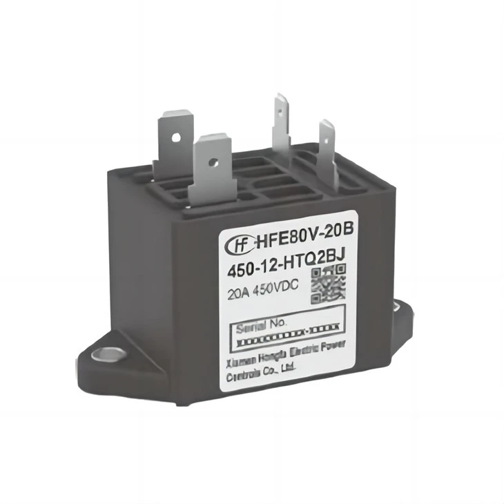 Номинальное управляющее напряжение контактора HONGFA HFE80V-20B DC12V/24V 20A
